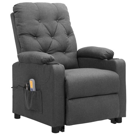 Sta-op-massagestoel stof lichtgrijs 2