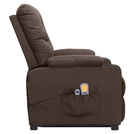 Sta-op-massagestoel stof bruin 4