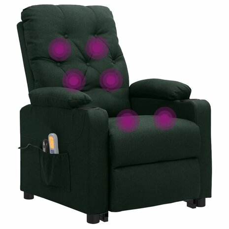 Sta-op-massagestoel stof donkergroen 6