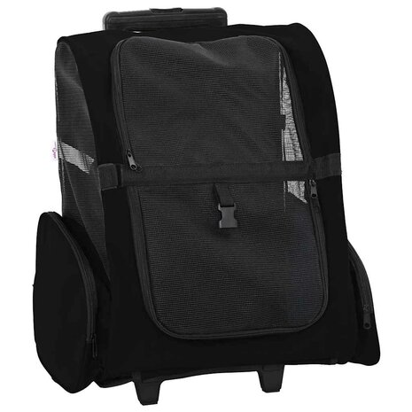 Huisdierentrolley 3-in-1 48x32x57 cm oxford stof zwart 1