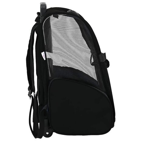 Huisdierentrolley 3-in-1 48x32x57 cm oxford stof zwart 4