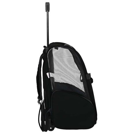 Huisdierentrolley 3-in-1 48x32x57 cm oxford stof zwart 5