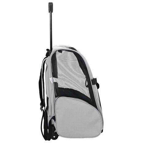 Huisdierentrolley 3-in-1 48x32x57 cm oxford stof grijs 5