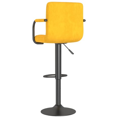 Barkruk fluweel mosterdgeel 5