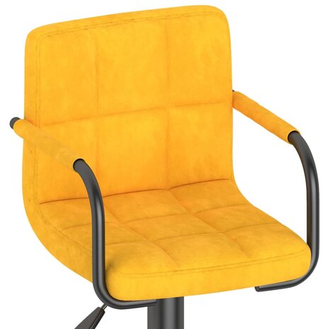 Barkruk fluweel mosterdgeel 7