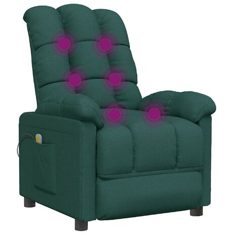 Massagestoel stof donkergroen 6