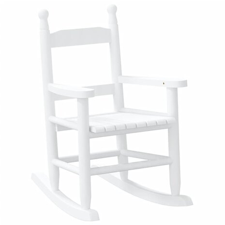 Schommelstoelen 2 st voor kinderen massief populierenhout wit 3
