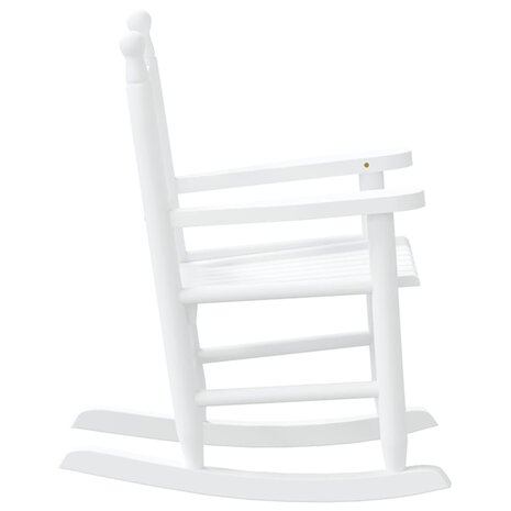 Schommelstoelen 2 st voor kinderen massief populierenhout wit 5