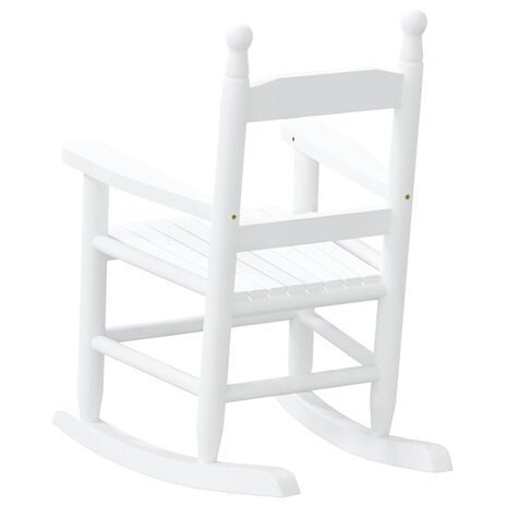 Schommelstoelen 2 st voor kinderen massief populierenhout wit 6