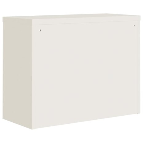 Archiefkast 90x40x70 cm staal wit 6