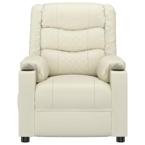 Massagestoel kunstleer crèmekleurig 3
