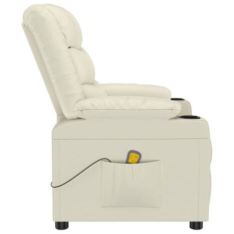 Massagestoel kunstleer crèmekleurig 4