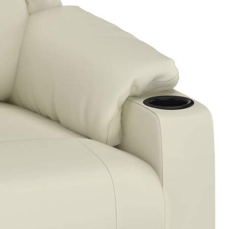 Massagestoel kunstleer crèmekleurig 7