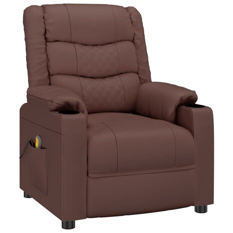 Massagestoel kunstleer bruin 2