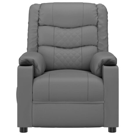 Massagestoel kunstleer grijs 3