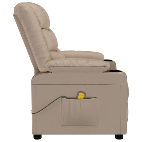 Massagestoel kunstleer cappuccinokleurig 4