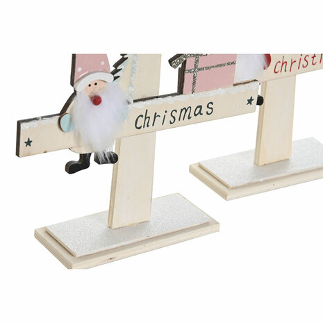 Kerstboom DKD Home Decor Rood Roze Hout 17,5 x 5 x 38 cm (2 Stuks) 2