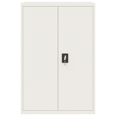 Archiefkast 90x40x140 cm staal wit 3