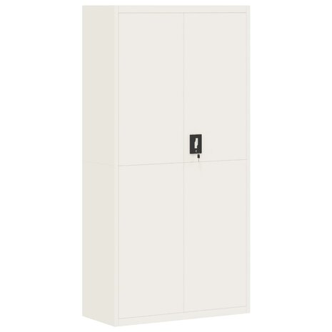 Archiefkast 90x40x180 cm staal wit 2