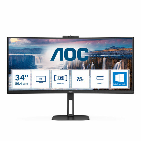 Monitor AOC CU34V5CW/BK 34" 100 Hz 60 Hz 1