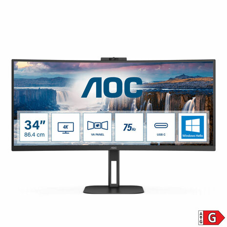 Monitor AOC CU34V5CW/BK 34" 100 Hz 60 Hz 2