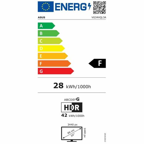 Monitor Asus 90LM06F0-B02E70 WQHD 34" 180 Hz 5