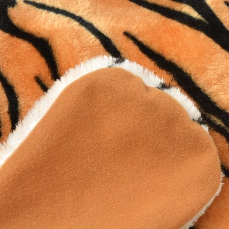 Tijgervloerkleed pluche 144 cm bruin 3