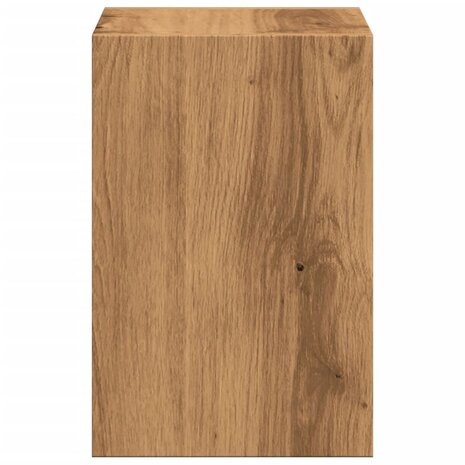 Monitorstandaard met bureau-organizer hout artisanaal eiken 5