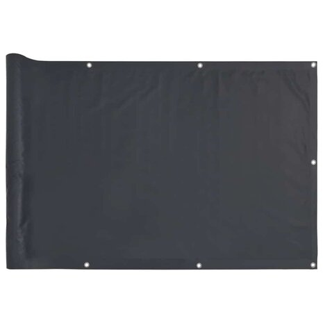 Balkonscherm 400x75 cm PVC antracietkleurig 2