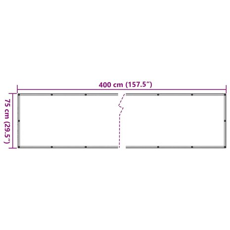 Balkonscherm 400x75 cm PVC antracietkleurig 6