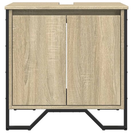 Wastafelkast 60x35x60 cm bewerkt hout sonoma eikenkleurig 4