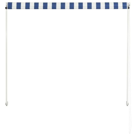 Luifel uittrekbaar 100x150 cm blauw en wit 5