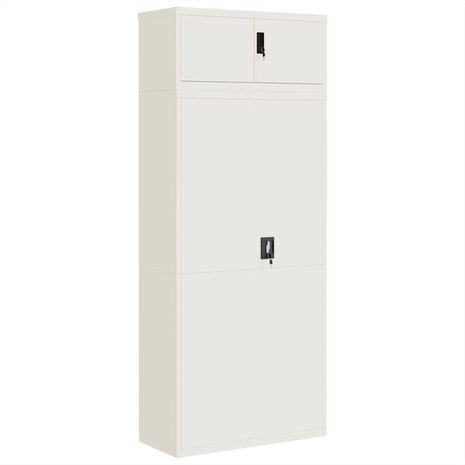 Archiefkast 90x40x220 cm staal wit 2