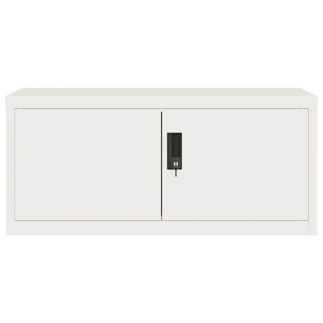 Archiefkast 90x40x220 cm staal wit 4
