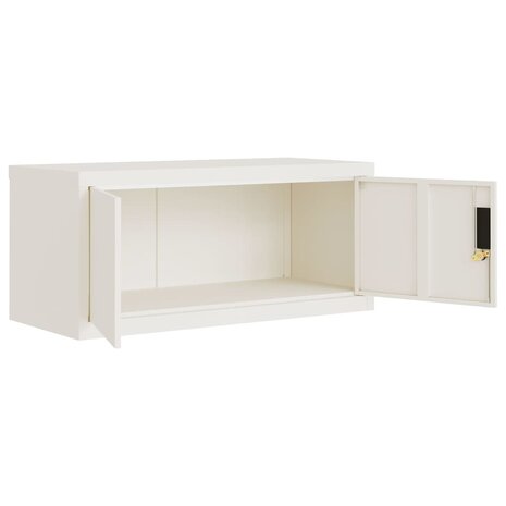 Archiefkast 90x40x220 cm staal wit 5