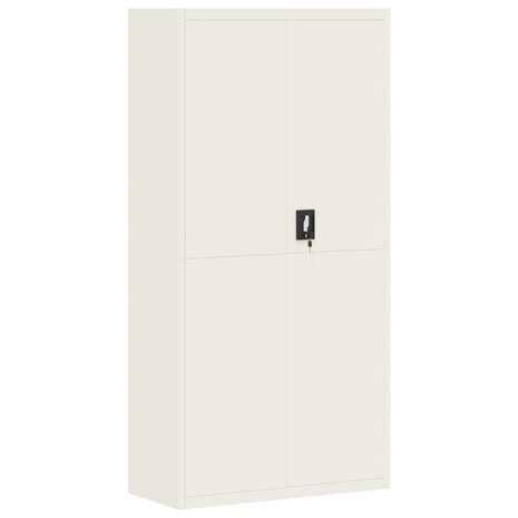 Archiefkast 90x40x220 cm staal wit 7