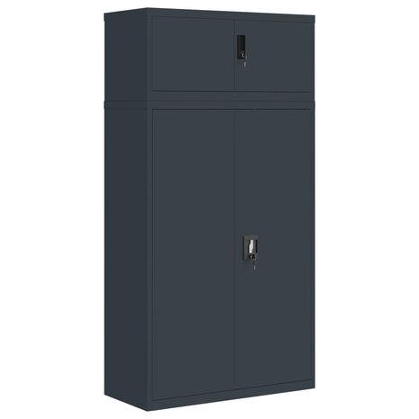 Archiefkast 90x40x180 cm staal antracietkleurig 2
