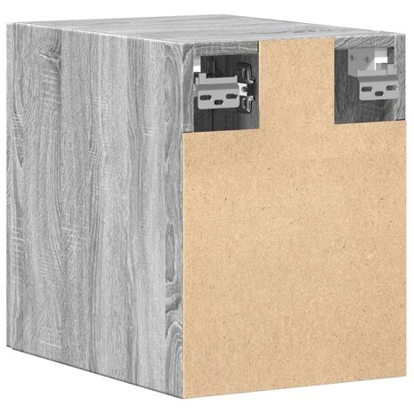 Wandkast 30x42,5x40 cm bewerkt hout grijs sonoma eikenkleurig 6