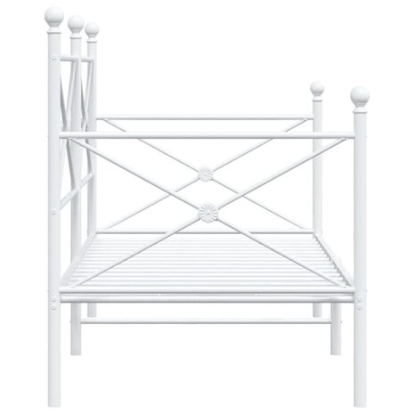 Slaapbank zonder matras 90x200 cm staal wit 6
