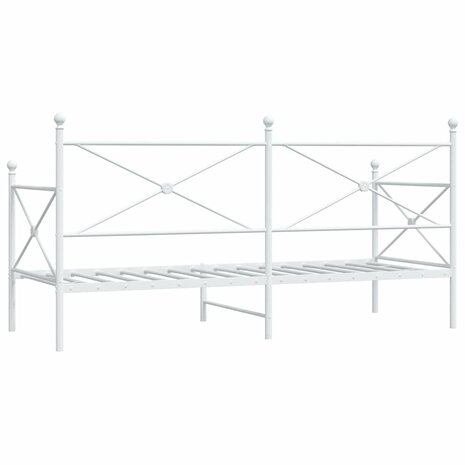 Slaapbank zonder matras 90x200 cm staal wit 7