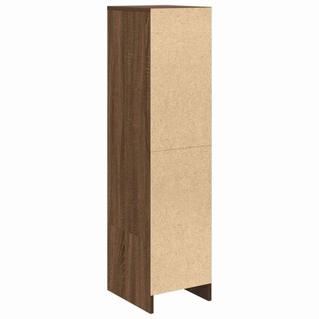 Hoge kast 29,5x34x119,5 cm spaanplaat bruin eikenkleurig 8