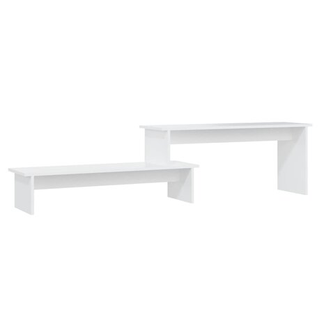 Tv-meubel 180x30x43 cm bewerkt hout wit 2
