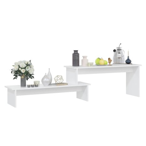 Tv-meubel 180x30x43 cm bewerkt hout wit 3
