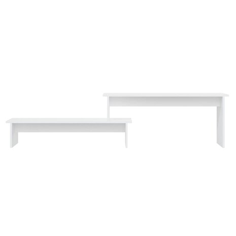 Tv-meubel 180x30x43 cm bewerkt hout wit 4