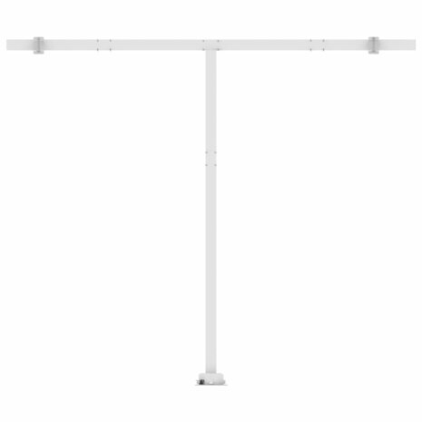 Luifel vrijstaand handmatig uittrekbaar 350x250 cm geel en wit 8