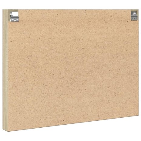 Vitrinekast 100x8,5x75 cm bewerkt hout sonoma eikenkleurig 6