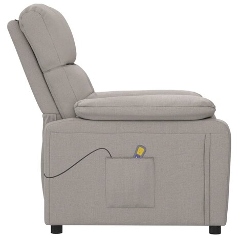 Massagestoel stof taupe 4
