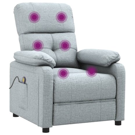 Massagestoel stof lichtgrijs 2