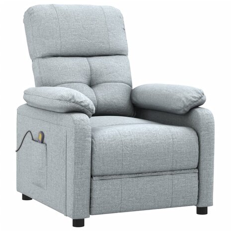 Massagestoel stof lichtgrijs 3