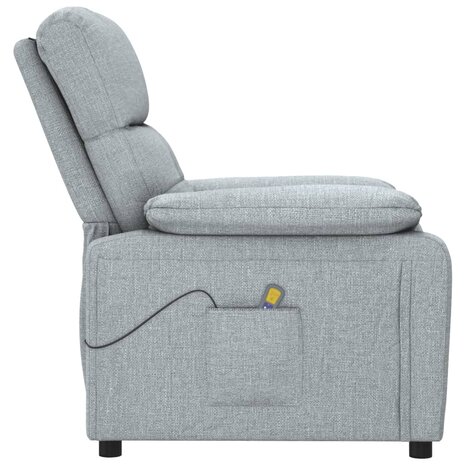Massagestoel stof lichtgrijs 5